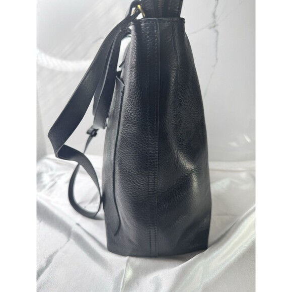 Madewell The Zip-Top Medium Transport Tote Black Leather Bag - Picture 3 of 13